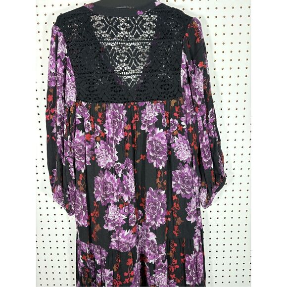 Free People floral lace maxi dress size L - Picture 2 of 7